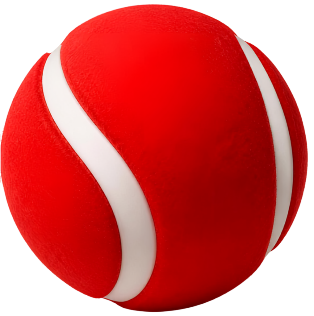 red tennis ball